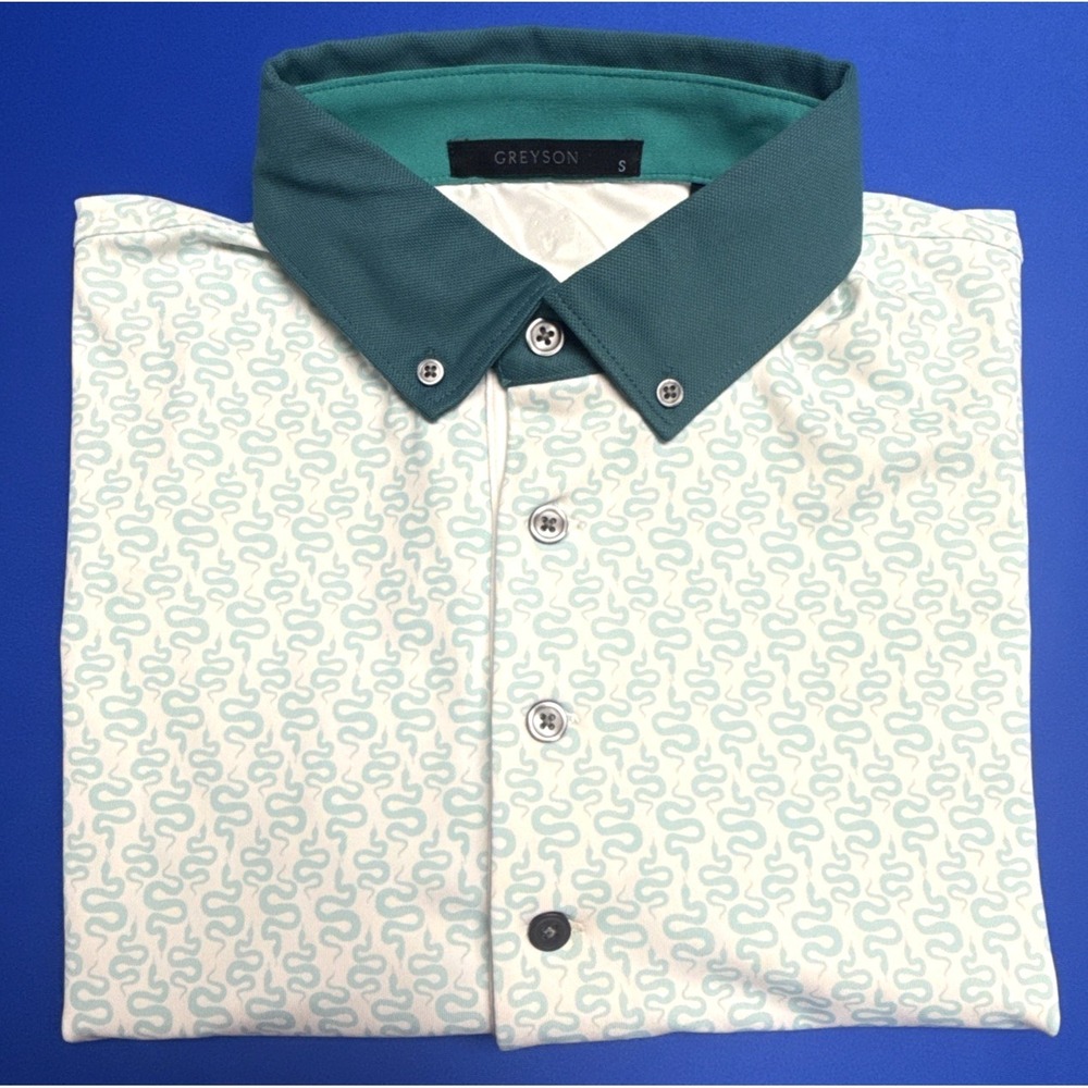 Greyson Performance Golf Polo‎ Shirt Iron Serpent Mens Size Small Short Sleeve